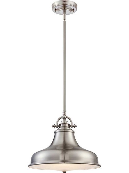 Emery 1 Light Pendant in Brushed Nickel.